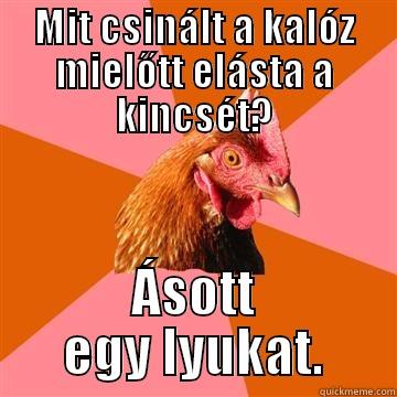 A Kalóz - MIT CSINÁLT A KALÓZ MIELŐTT ELÁSTA A KINCSÉT? ÁSOTT EGY LYUKAT. Anti-Joke Chicken