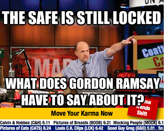 THE SAFE IS STILL LOCKED WHAT DOES GORDON RAMSAY HAVE TO SAY ABOUT IT? - THE SAFE IS STILL LOCKED WHAT DOES GORDON RAMSAY HAVE TO SAY ABOUT IT?  Mad Karma with Jim Cramer