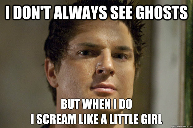 i don't always see ghosts but when i do 
i scream like a little girl - i don't always see ghosts but when i do 
i scream like a little girl  ghost ass