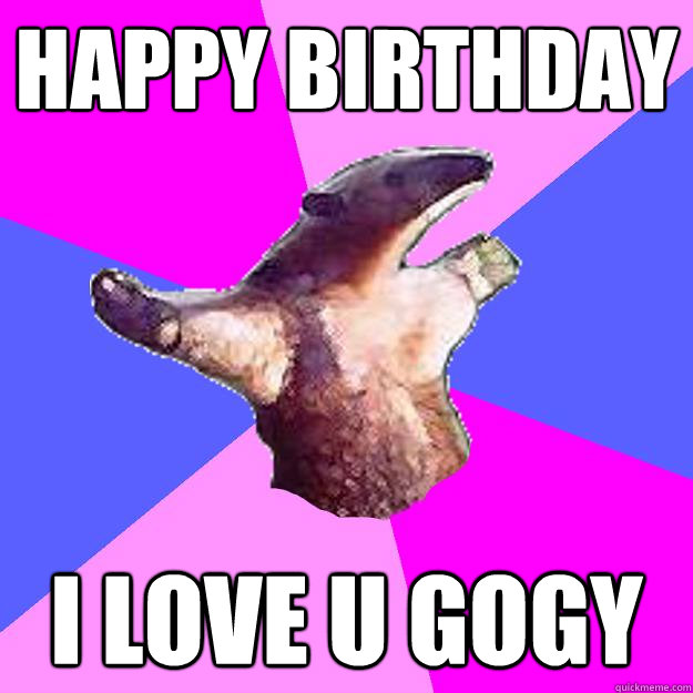 Happy Birthday I Love U Gogy - Happy Birthday I Love U Gogy  Property Damage Anteater