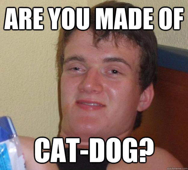 Are you made of cat-dog?  10 Guy