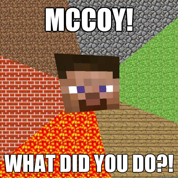 MCCOY! WHAT DID YOU DO?!  Minecraft