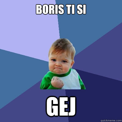 Boris ti si gej - Boris ti si gej  Success Kid