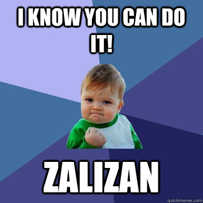 I know you can do it! ZALIZAN - I know you can do it! ZALIZAN  Success Kid