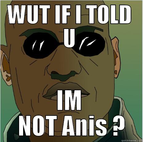 WUT IF I TOLD U IM  NOT ANIS ? Misc