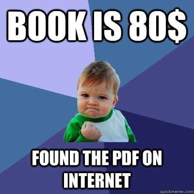 book is 80$ found the pdf on internet  Success Kid