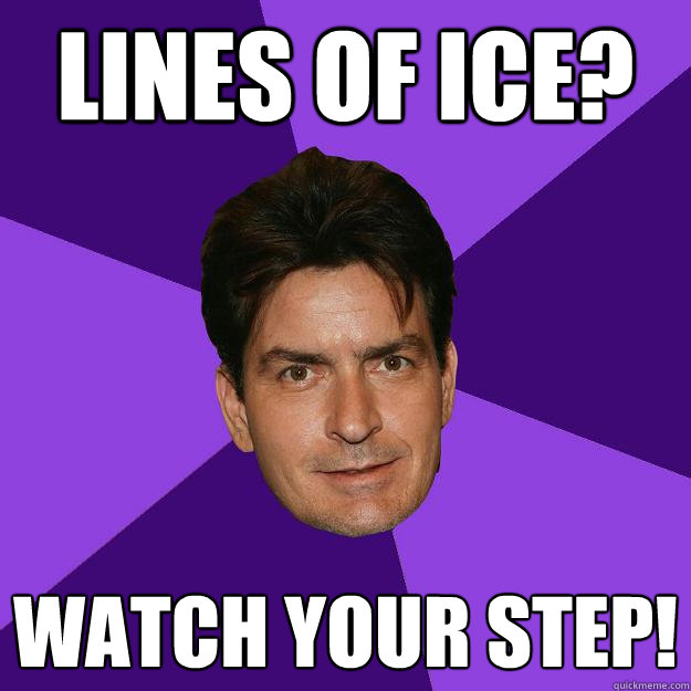 Lines of ice? watch your step! - Lines of ice? watch your step!  Clean Sheen