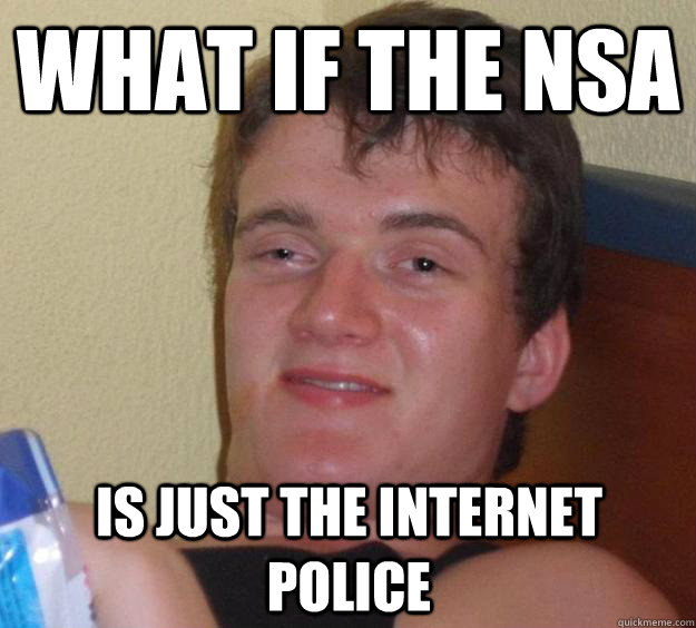 What if the NSA  Is just the Internet Police  10 Guy