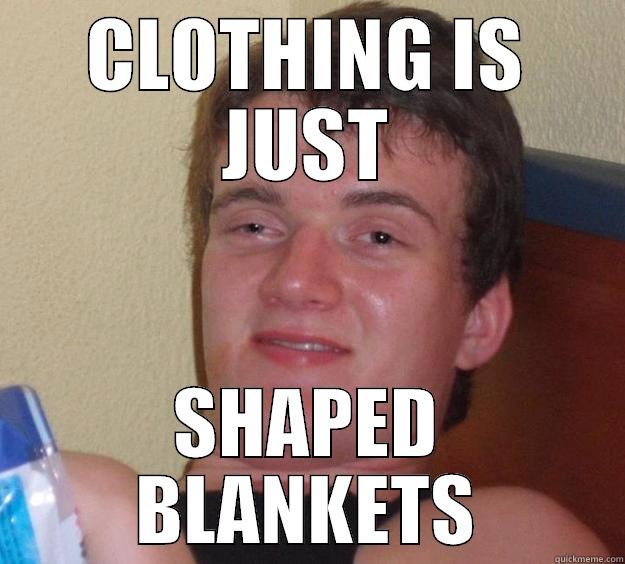 Friend dropped this on me - CLOTHING IS JUST SHAPED BLANKETS 10 Guy