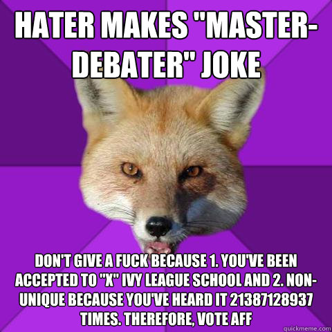 Hater makes 