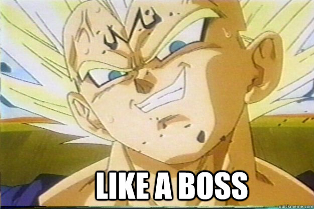 like a boss  majin vegeta is a boss