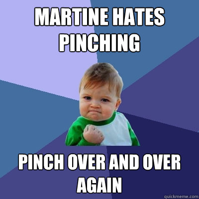 Martine hates pinching pinch over and over again  Success Kid