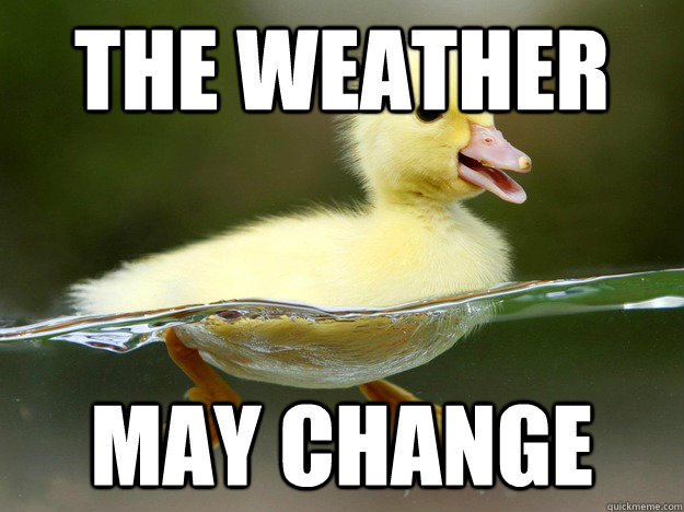 the weather may change - the weather may change  Pointless Advice Chick