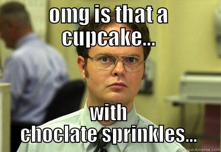 OMG IS THAT A CUPCAKE... WITH CHOCLATE SPRINKLES... Schrute