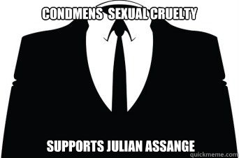 condmens  sexual cruelty  supports julian assange - condmens  sexual cruelty  supports julian assange  Misc