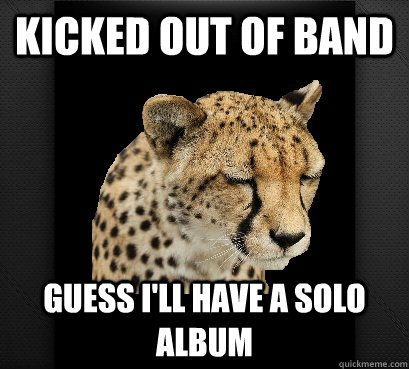 kicked out of band guess i'll have a solo album  Defeated Cheetah