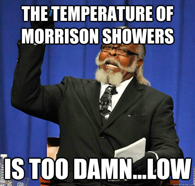 The temperature of Morrison Showers  is too damn...low  Jimmy McMillan