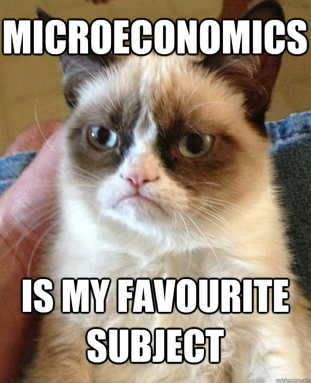 Microeconomics  is my favourite subject - Microeconomics  is my favourite subject  Grumpy Cat