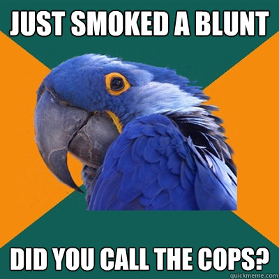 Just Smoked a Blunt Did you call the cops? - Just Smoked a Blunt Did you call the cops?  Paranoid Parrot