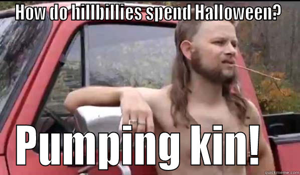 HOW DO HILLBILLIES SPEND HALLOWEEN? PUMPING KIN!   Almost Politically Correct Redneck