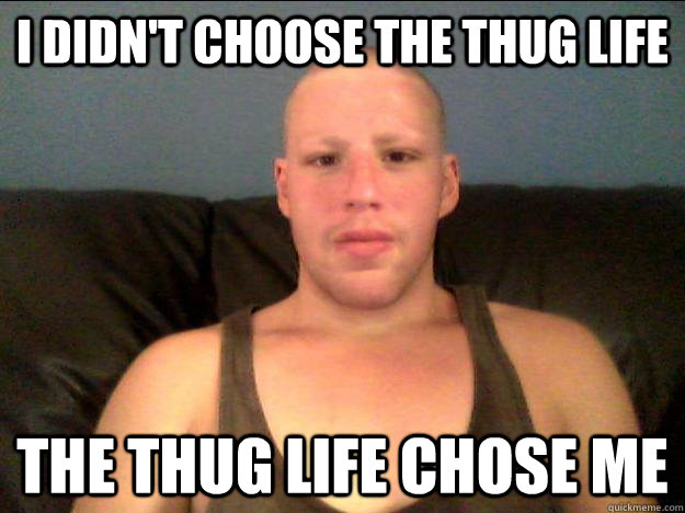 I didn't choose the thug life the thug life chose me - I didn't choose the thug life the thug life chose me  Misc