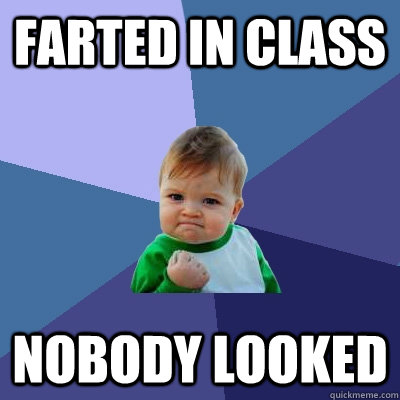 Farted in class Nobody looked - Farted in class Nobody looked  Success Kid