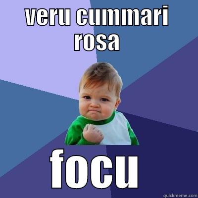 VERU CUMMARI ROSA FOCU Success Kid