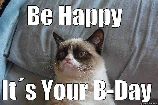 BE HAPPY  IT´S YOUR B-DAY Grumpy Cat