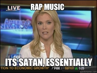 Rap music Its satan, essentially  Megyn Kelly