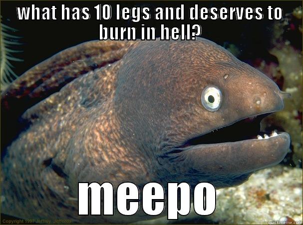 WHAT HAS 10 LEGS AND DESERVES TO BURN IN HELL? MEEPO Bad Joke Eel