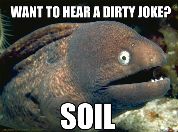 Want to hear a dirty joke? Soil  Bad Joke Eel