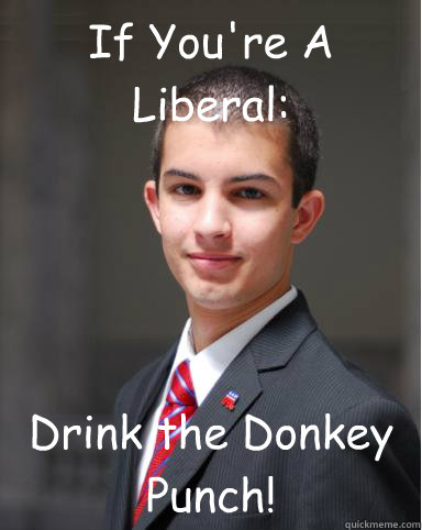 If You're A Liberal: Drink the Donkey Punch!  College Conservative