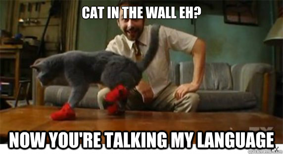 Cat in the wall eh? now you're talking my language   