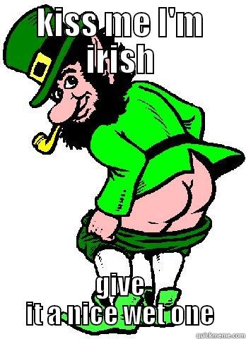 KISS ME I'M IRISH GIVE IT A NICE WET ONE Misc