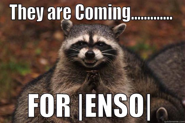 THEY ARE COMING............. FOR |ENSO| Evil Plotting Raccoon