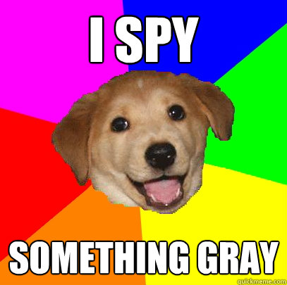 I spy something gray  