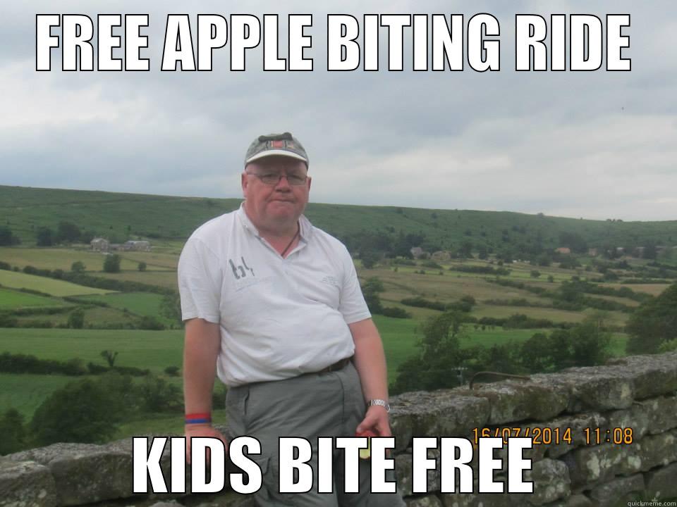 FREE APPLE BITING RIDE KIDS BITE FREE Misc