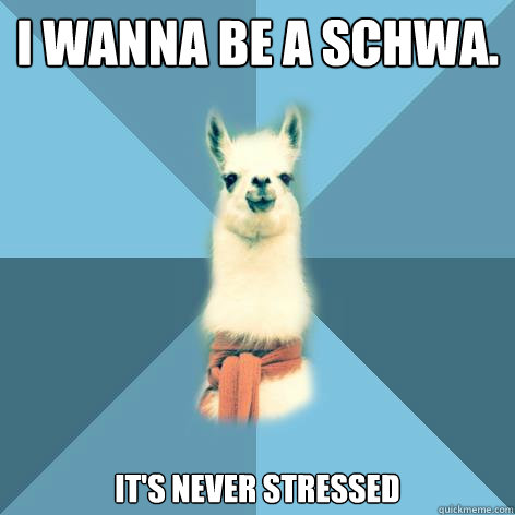 I wanna be A schwa. it's never stressed  