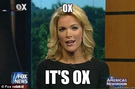 OX it's OX  Megyn Kelly