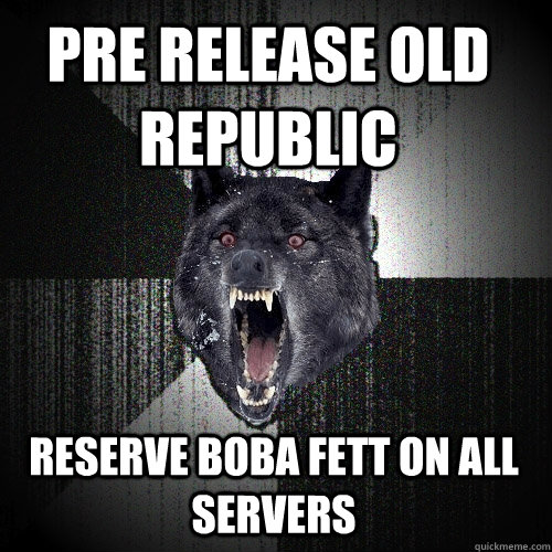 Pre Release Old Republic Reserve Boba Fett on All Servers  Insanity Wolf