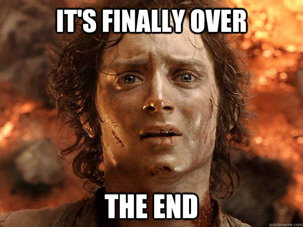 it's finally over THE end  frodo