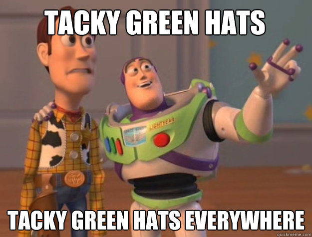 tacky green hats tacky green hats everywhere  Toy Story