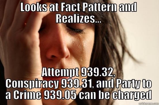 Charging Offenses - LOOKS AT FACT PATTERN AND REALIZES... ATTEMPT 939.32, CONSPIRACY 939.31, AND PARTY TO A CRIME 939.05 CAN BE CHARGED First World Problems