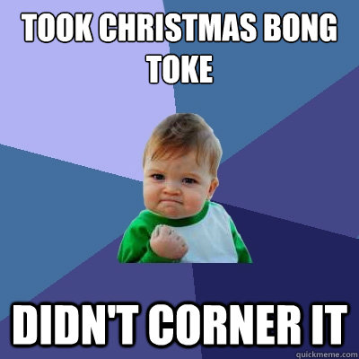 Took christmas bong toke didn't corner it  Success Kid