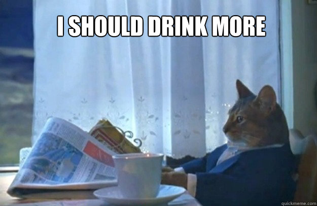 I should drink more  Sophisticated Cat