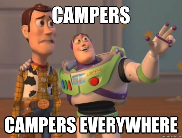 Campers Campers everywhere  Buzz Lightyear