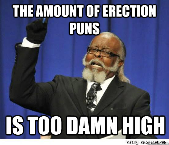 The Amount of erection puns is too damn high  