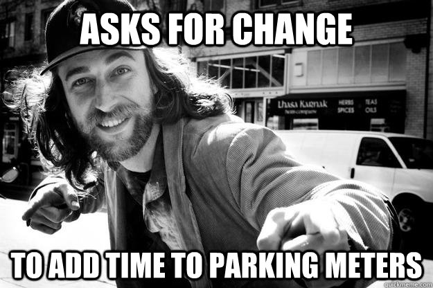 Asks for change To add time to parking meters - Asks for change To add time to parking meters  Honest Homeless Man