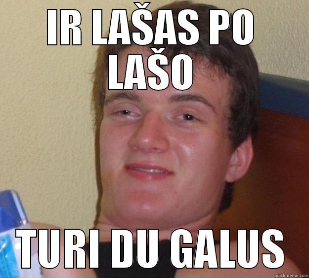 IR LAŠAS PO LAŠO TURI DU GALUS 10 Guy