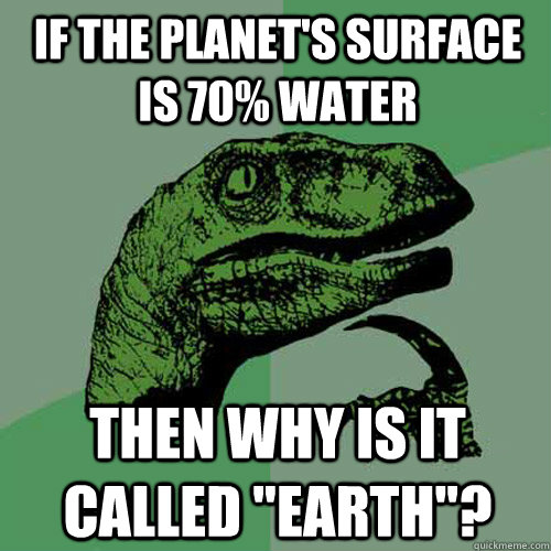 If the planet's surface is 70% water Then why is it called 